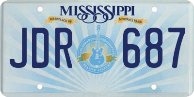 MS license plate JDR687