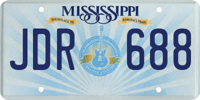MS license plate JDR688