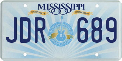 MS license plate JDR689