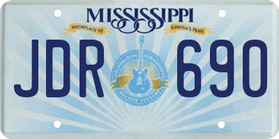 MS license plate JDR690