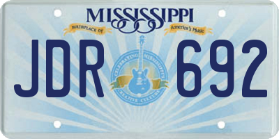 MS license plate JDR692