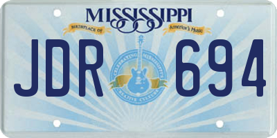 MS license plate JDR694