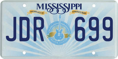 MS license plate JDR699
