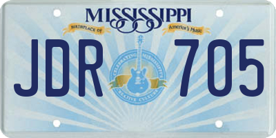 MS license plate JDR705