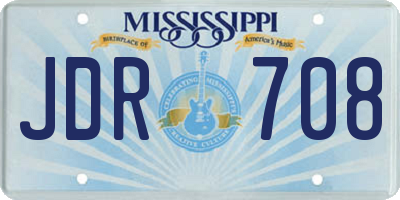 MS license plate JDR708