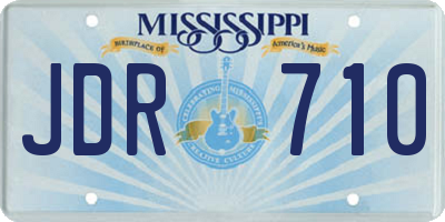 MS license plate JDR710