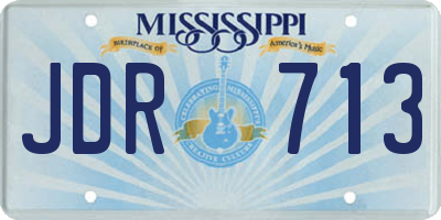 MS license plate JDR713
