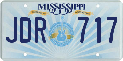 MS license plate JDR717