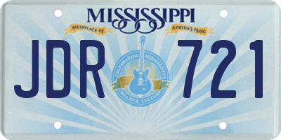 MS license plate JDR721