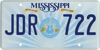 MS license plate JDR722