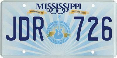 MS license plate JDR726