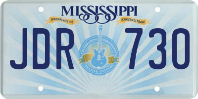 MS license plate JDR730