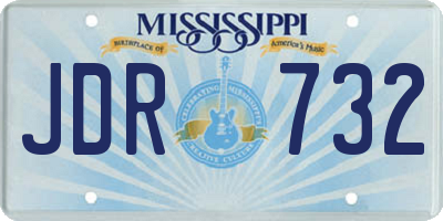MS license plate JDR732