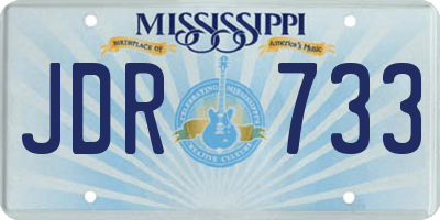 MS license plate JDR733