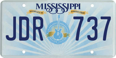 MS license plate JDR737