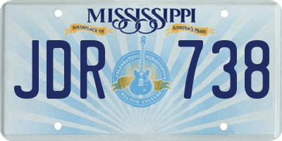 MS license plate JDR738