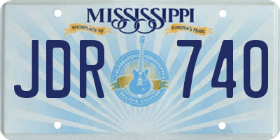 MS license plate JDR740