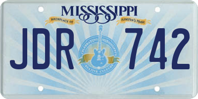 MS license plate JDR742