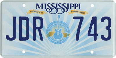 MS license plate JDR743