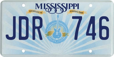 MS license plate JDR746