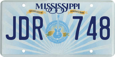 MS license plate JDR748