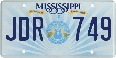 MS license plate JDR749