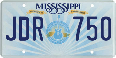 MS license plate JDR750