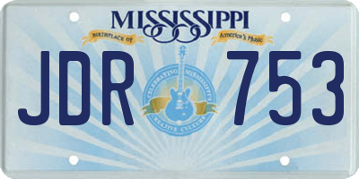 MS license plate JDR753