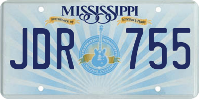 MS license plate JDR755