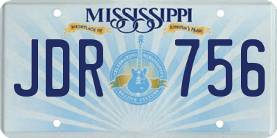 MS license plate JDR756