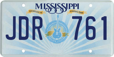 MS license plate JDR761
