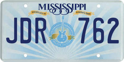 MS license plate JDR762