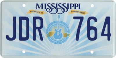 MS license plate JDR764