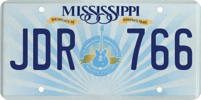 MS license plate JDR766