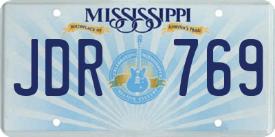 MS license plate JDR769