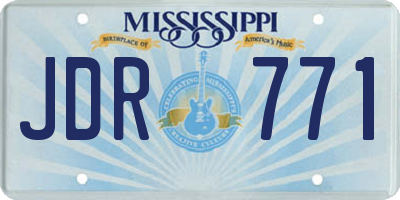 MS license plate JDR771