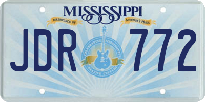 MS license plate JDR772