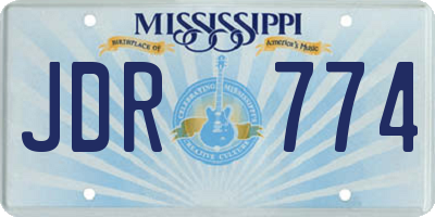 MS license plate JDR774
