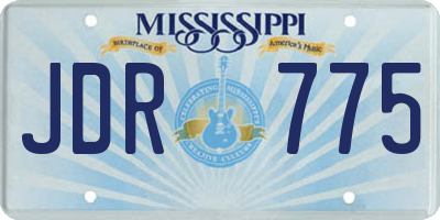 MS license plate JDR775
