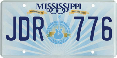 MS license plate JDR776