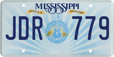 MS license plate JDR779