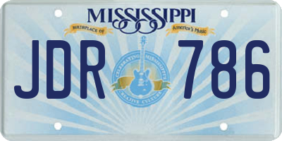 MS license plate JDR786