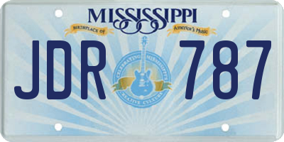 MS license plate JDR787