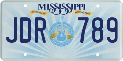 MS license plate JDR789