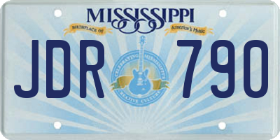 MS license plate JDR790