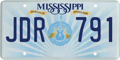MS license plate JDR791