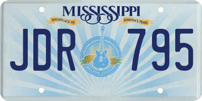 MS license plate JDR795
