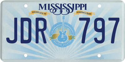 MS license plate JDR797