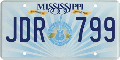 MS license plate JDR799