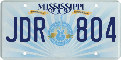MS license plate JDR804